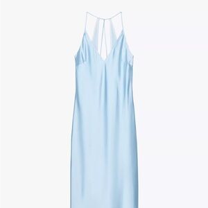 Zara Satin Lingerie Style Midi Dress